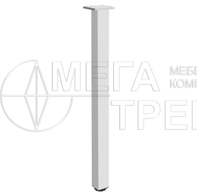 Опора для стола квадратная 1100х60х60мм регулируемая, алюминий GTV NM-60R1100-05