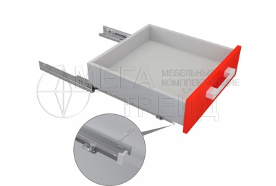 Направляющие скрытого монтажа с доводчиком насадной монтаж 350мм DB8883Zn/350 (10) БОЯРД