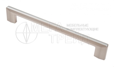 Мебельная ручка RS285BSN/SC.4/192 (25) Сатиновый хром/Атласный сатиновый никель 320мм БОЯРД