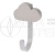 Крючок мебельный WM-CLOUD облако, серый GTV Крючок мебельный WM-CLOUD облако, серый GTV