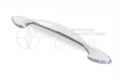 Мебельная ручка RS472CP/W.3/128 (35) Хром/белый 128 мм БОЯРД