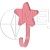 Крючок мебельный WM-STAR звезда, розовый GTV, 72185668-353e-11ea-95d4-00155dfd5100
