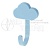 Крючок мебельный WM-CLOUD облако, синий GTV, 72185668-353e-11ea-95d4-00155dfd5100
