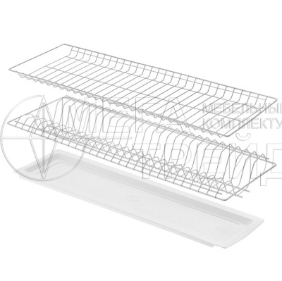Посудосушитель с поддоном в модуль 800мм, с рамкой, белый