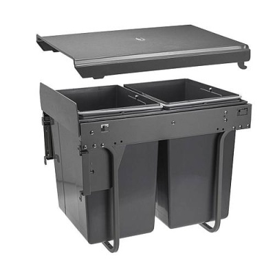 Сегрегатор для модуля 400мм (2х20L) серый, с кр. фасада, довод. (в430мм,ш345,г.480мм) PB-45M002S20 Сегрегатор для модуля 400мм (2х20L) серый, с кр. фасада, довод. (в430мм,ш345,г.480мм) PB-45M002S20