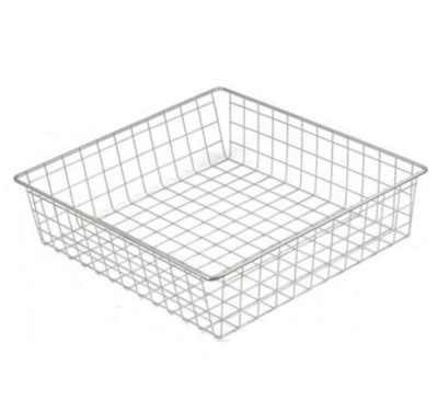 Корзина выдвижная 40III (450х360х150), белая на роликовых направляющих  KO-SRPR150-40-10