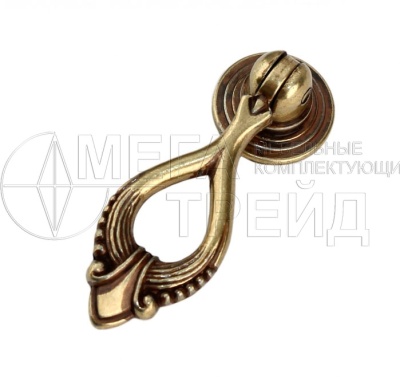 Мебельная ручка кнопка RC051AB.3 (50) Старинная латунь