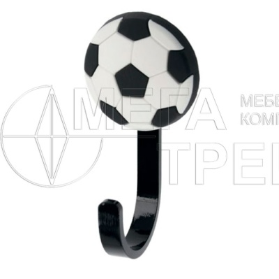 Крючок мебельный WM-BALL мяч, черно-белый GTV Крючок мебельный WM-BALL мяч, черно-белый GTV