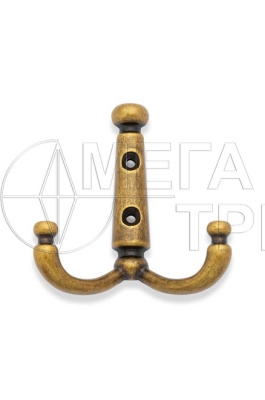 Мебельный крючок K250MAB.6 (12) Матовая старинная латунь БОЯРД