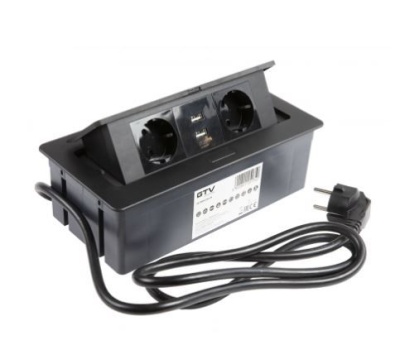 Удлинитель настольный SOFT,  AE-PBSUC2GS-20, 2хUSB черный (GTV)  Заказ Удлинитель настольный SOFT,  AE-PBSUC2GS-20, 2хUSB черный (GTV)  Заказ