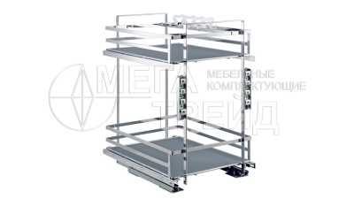 Выдвижная корзина 400мм с доводчиком плоский прут QUADRA KR28/2/3/400 (1) Бояд