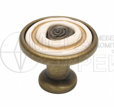 Мебельная ручка кнопка RC108BAB.4/W (50) БОЯРД Мебельная ручка кнопка RC108BAB.4/W (50) БОЯРД