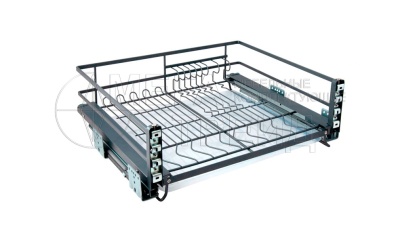Выдвижная корзина сушка 600мм с доводчиком графит KRS05/1/3/600/GRPH БОЯРД
