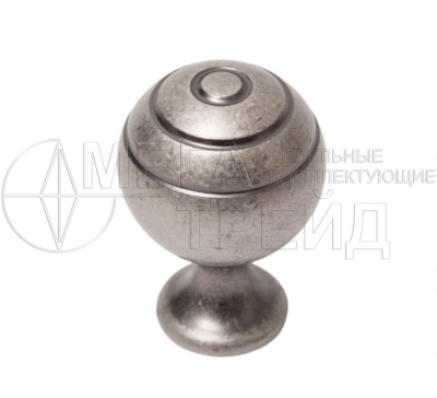 Мебельная ручка кнопка RC446BAZ.4 чернен.старин. цинк БОЯРД