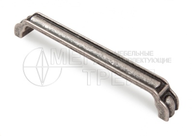 Мебельная ручка RS500BAZ.1/160 (25) Чернёный старинный цинк 160 мм БОЯРД