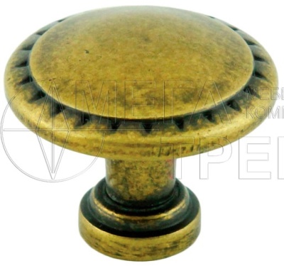 Мебельная ручка-кнопка старинная латунь RC407EAB.4 (60) БОЯРД Мебельная ручка-кнопка старинная латунь RC407EAB.4 (60) БОЯРД