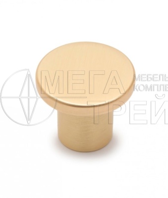 Мебельная ручка кнопка RC042MBSG.4 (70) Матовое брашированное сатиновое золото БОЯРД