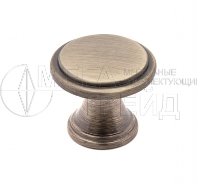 Мебельная ручка кнопка RC302MBAB.4 матовая брашированная старинная бронза (40) Боярд
