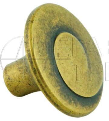 Мебельная ручка кнопка RC406EAB.4 (80) Европейская старинная латунь БОЯРД