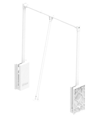 TA01.0030.08.003 Пантограф 600-830 металл/пластмасса белые