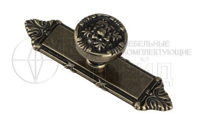 Ручка кнопка RC058AB.5 старин.латунь БОЯРД