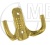 Мебельный крючок K204GP.6 полированное золото Боярд Мебельный крючок K204GP.6 полированное золото Боярд