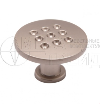Мебельная ручка кнопка RC011SN.4 (50) сатиновый никель. БОЯРД
