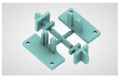 Держатель универс. для алюминиевых профилей под саморез 209696-011 зеленый Держатель универс. для алюминиевых профилей под саморез 209696-011 зеленый