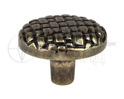 Ручка кнопка RC060AB.5 (25) старин.латунь БОЯРД