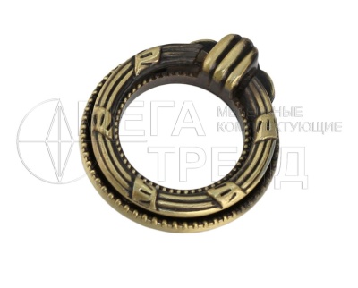 Мебельная ручка кнопка RC043AB.3 (50) Старинная латунь БОЯРД