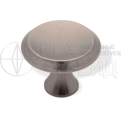 Мебельная ручка кнопка RC305BAZ.4 (35) Чернёный старинный цинк БОЯРД