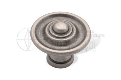 Мебельная ручка кнопка RC530AP.1 (25) Старинное олово БОЯРД