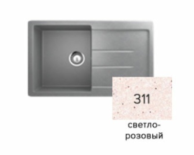Каменная мойка ES-25-311 светло-розовый EcoStone