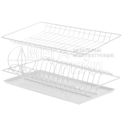 Посудосушитель с поддоном в модуль 700мм, с рамкой, белый