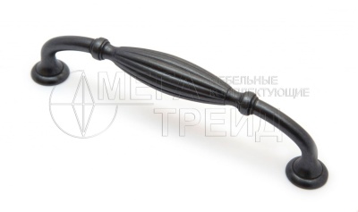 Мебельная ручка RS464ABL.5/128 (20) БОЯРД стариный черный 128мм