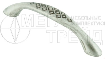 Мебельная ручка RS419BAZ.3/96 черный старинный цинк 96 мм БОЯРД